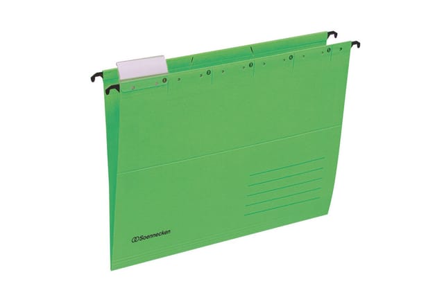 Hängemappe 2026 DIN A4 220g RC Karton grün 25er-Pack
