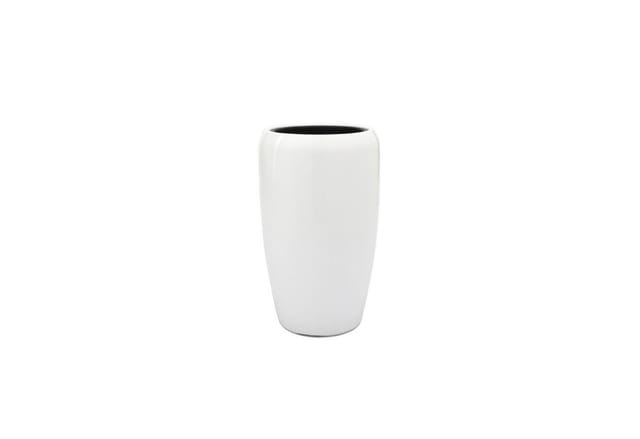 Flingora Bodenvase Cleo, mit Einsatz - Fiberglas - Indoor & Outdoor - Weiß - Höhe 51 cm