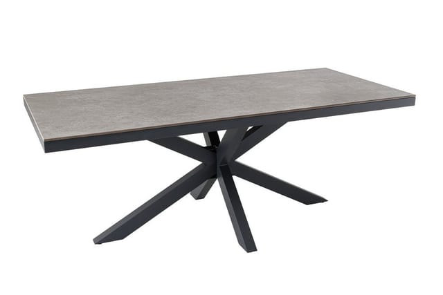 riess-ambiente Gartentisch GALAXIE 160cm hellgrau / anthrazit (Einzelartikel, 1-St), Outdoor · Keramik · Aluminium · Terrasse · wetterfest · Modern Design
