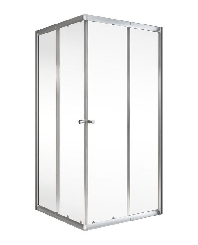 Schulte Eckdusche Corner, Höhe: 180 cm, BxT: 90x90 cm, 4 mm Sicherheitsglas, Eckeinstieg mit Schiebetüren