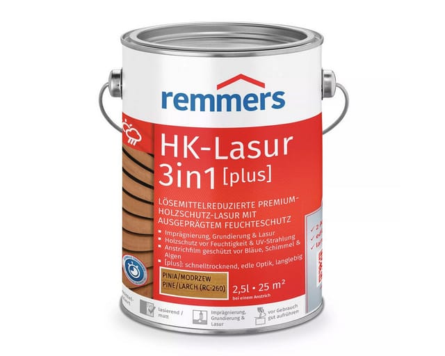 Remmers Holzschutzlasur Remmers HK-Lasur 3in1 Plus 2,5 L Holzschutzlasur