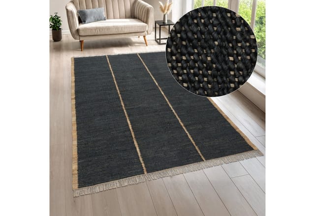 LeGer Home by Lena Gercke Teppich Lenia, handgewebt, Jute, rechteckig, Höhe: 10 mm, mit Fransen, Teppich, Wohnzimmer, Schlafzimmer, Esszimmer