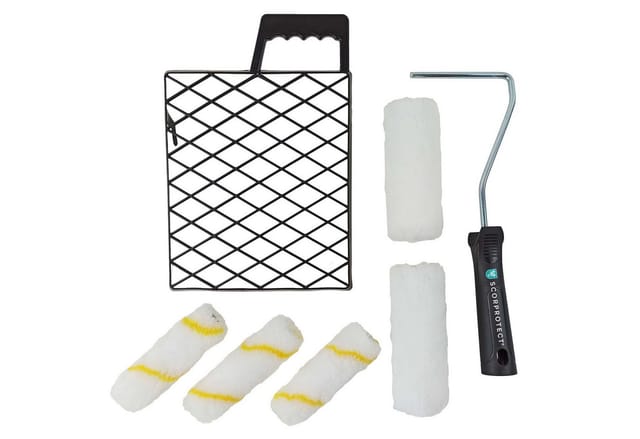 Scorprotect® Farbroller Streich-Set 7-teilig mit Farbwalze und Abstreifgitter