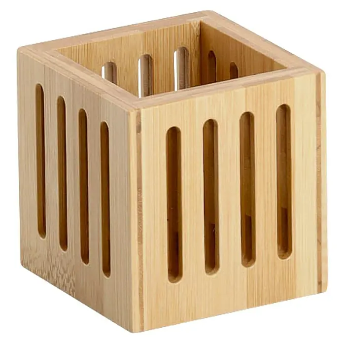 Zeller Present Küchenorganizer-Set Stiftehalter, Bambus, ca. 8 x 8 x 8 cm