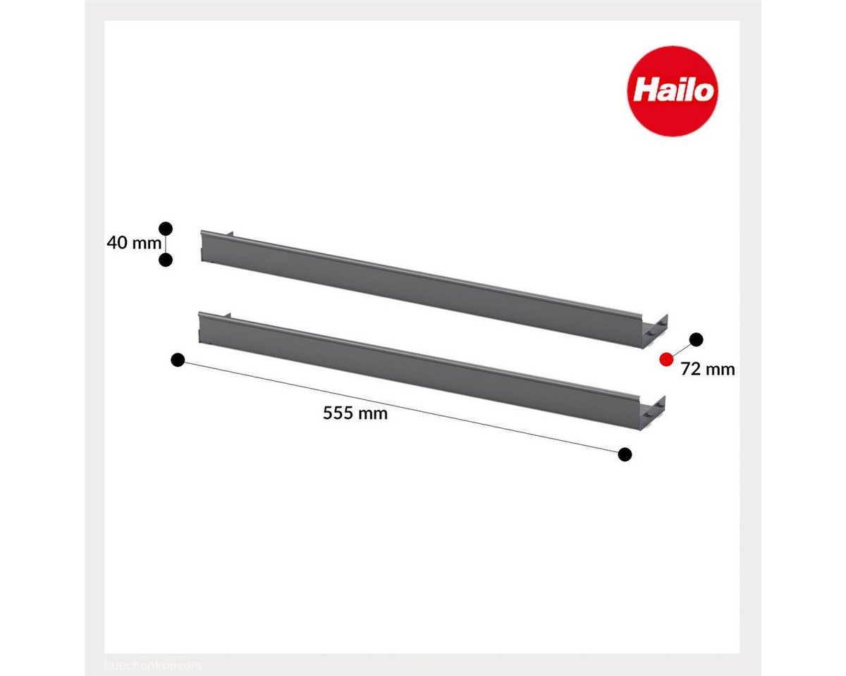 Hailo Küchenorganizer-Set Hailo Regalsystem PAAR 3981651 Deposito für 60er Oberschrank Bild 5