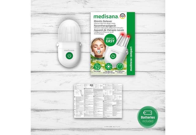 medisana Infrarotlampe Medinose, Rot- und Infrarotlichttherapie bei allergischer Rhinitis
