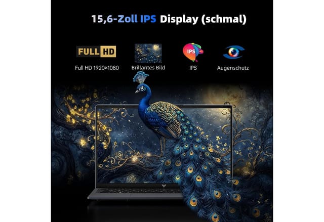 ACEMAGIC 15.6 Zoll Full-HD mit AMD Ryzen 3 4300U Prozessor,16GB RAM, 512GB SSD Notebook (AMD AMD Ryzen™ 3 4300U, AMD Radeon™ Graphics, 16 GB, 512 GB SSD, 180° Drehung, Mit Zifernblock, Deutsche Tastaturaufkleber)