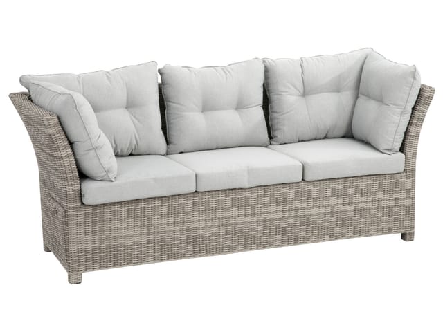 GREEMOTION Loungeset »Malia«, 5-teilig, halbrund, grau