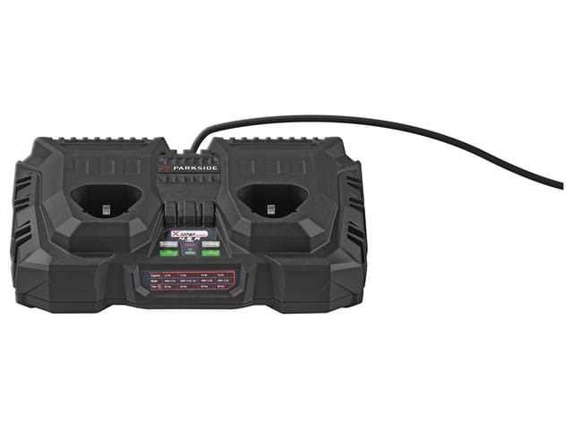PARKSIDE® 12 V / 2 x 4,5 A / Doppel-Ladegerät »PDSLK 12 B2«, ohne Akkus