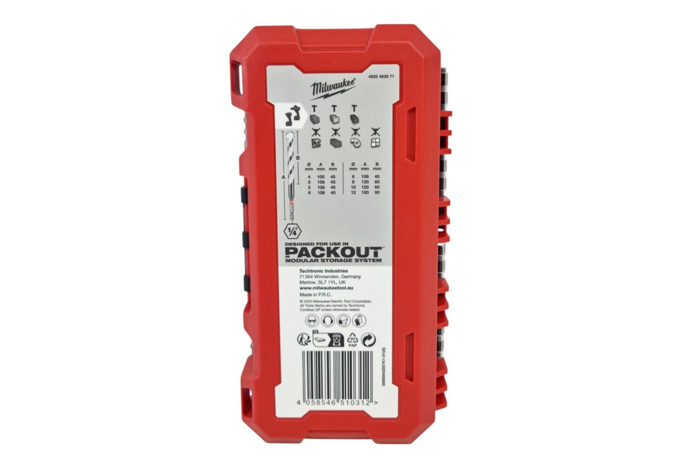 Milwaukee - SHOCKWAVE Multimaterial Bohrer 1/4 Zoll Hex Set