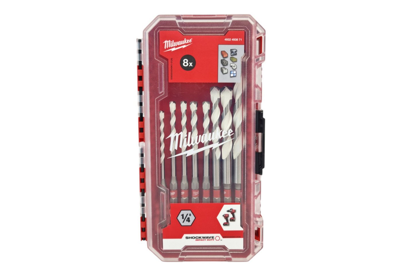 Milwaukee - SHOCKWAVE Multimaterial Bohrer 1/4 Zoll Hex Set Bild 2