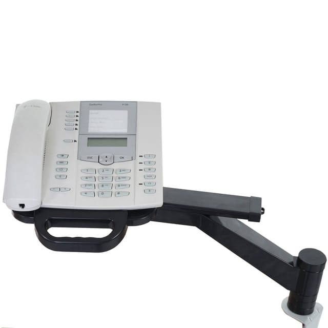 Hhg - Telefonarm 689, Telefonhalter Telefonschwenkarm Tischhalterung, Schwarz