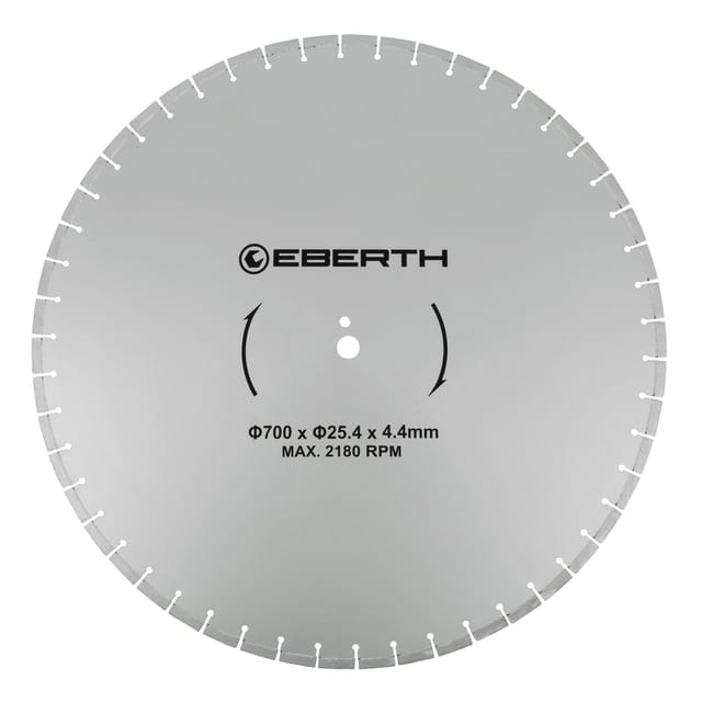 Eberth Trennscheibe Diamanttrennscheibe Für Stein, Beton, Fliesen Und Feinsteinzeug, Diamantscheibe Mit 700mm Durchmesser 25,4mm Bohrung, 4,4mm Stärke, Diamant Trennscheibe F. Granit, Keramik, Marmor