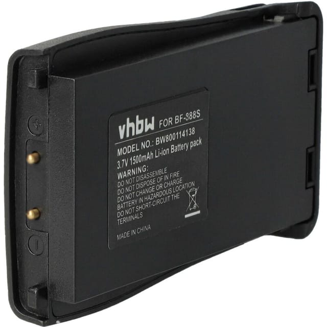 Vhbw - Akku Kompatibel Mit Baofeng Bf-666s, Bf-777s, Bf-888s Funkgerät, Walkie Talkie (1500 Mah, 3,7 V, Li-ion)