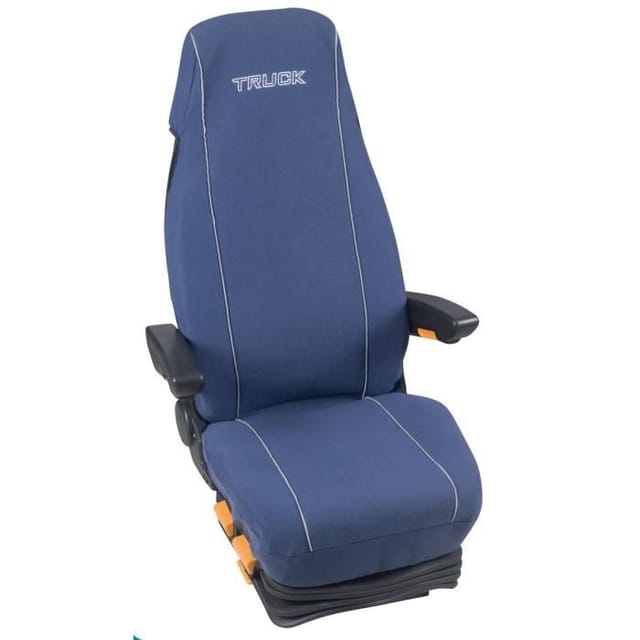 Universelle Housse Htc Equipements Für Gepolsterte Lkw-sitze Blau Mit Dem Logo Truck 80% Baumwolle 20% Polyester