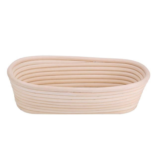 Gärkorb Aus Naturbelassenem, Ungebleichtem Rohrgeflecht – 27,5 X 14 X 8 Cm – Handwerkliches Bäckerei-set