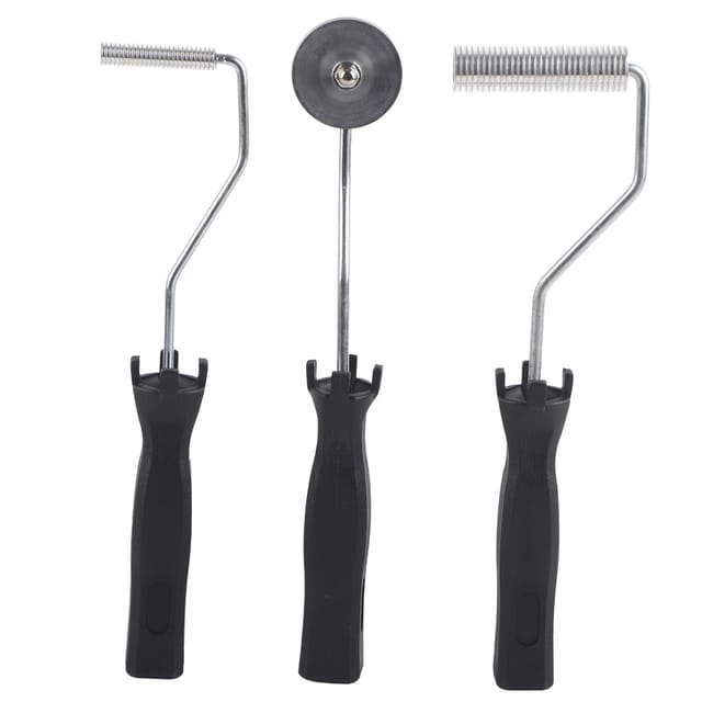 Blasenwalze Aus Aluminiumlegierung Und Glasfaser Für Gfk/frp-harz – Abs-griff – 3er-set