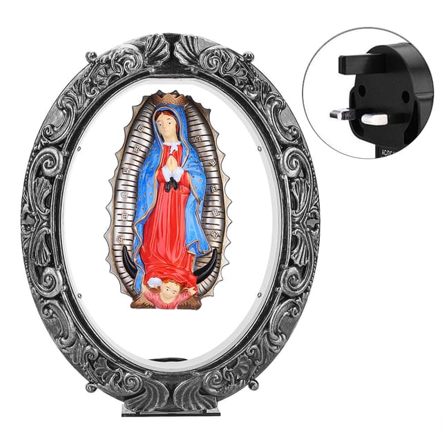 Magnetische, Schwebende Marienfigur – Farbenfrohe Dekoration Für Zuhause/büro – Originelles Geschenk (uk-stecker)
