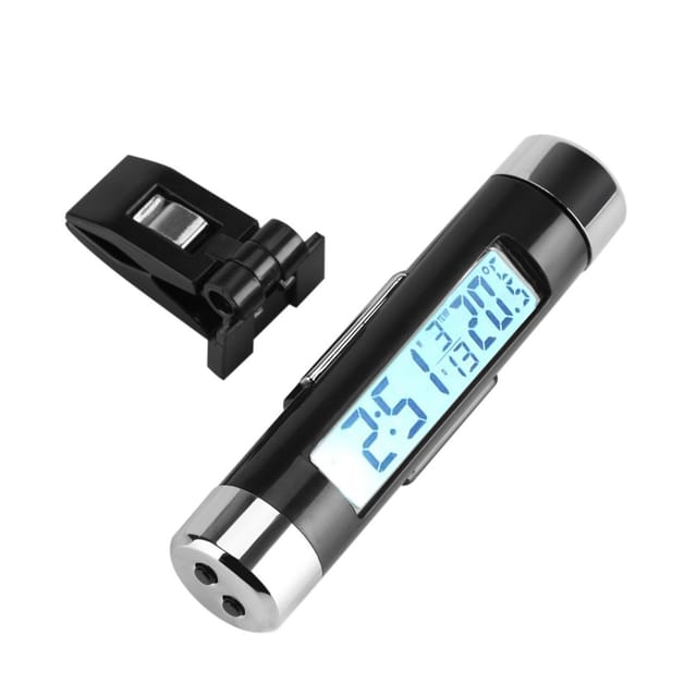 Digitales Lkw-thermometer Mit Clip Und Weißer Hintergrundbeleuchtung - Digitale Fahrzeuguhr