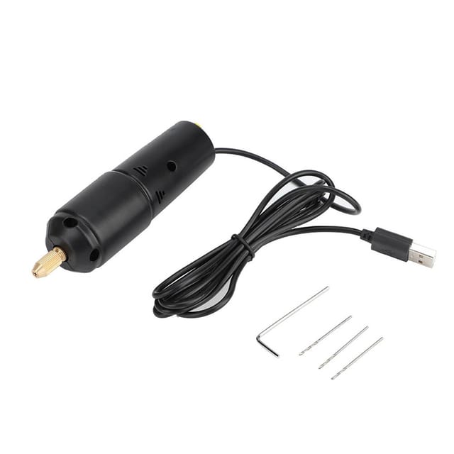 Mini-usb-bohrmaschine Mit 3 Bohrern, 5 V – Kompaktes Handwerkzeug