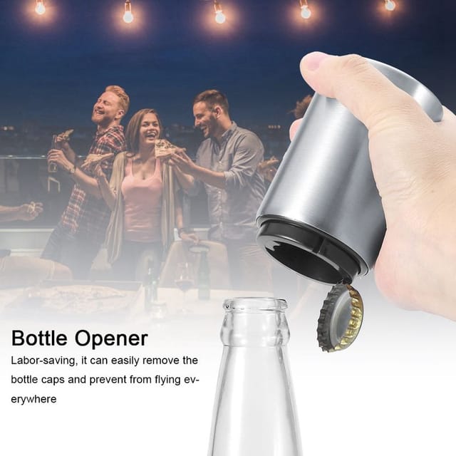 Automatischer Flaschenöffner Aus Edelstahl Für Wein-, Bier- Und Limonadenflaschen