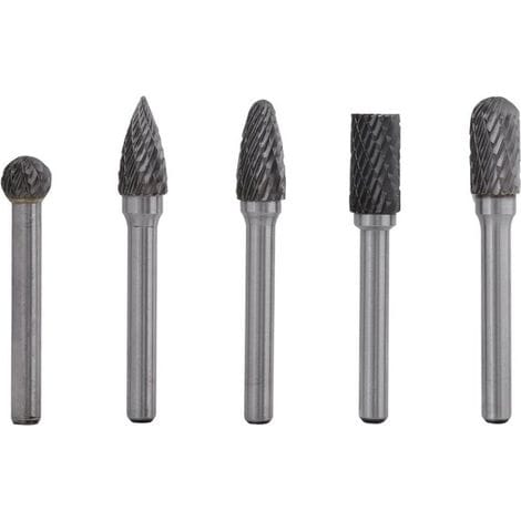 Bohrer-set, 5 Wolframstahl-fräser, Schleiffräser, 6 Mm Schaft, 10 Mm Kopf, Rotationsfräser-set, Wolframkarbid-rotationsfräser, Extrem Vielseitige Hartmetallfräser – Rapanda