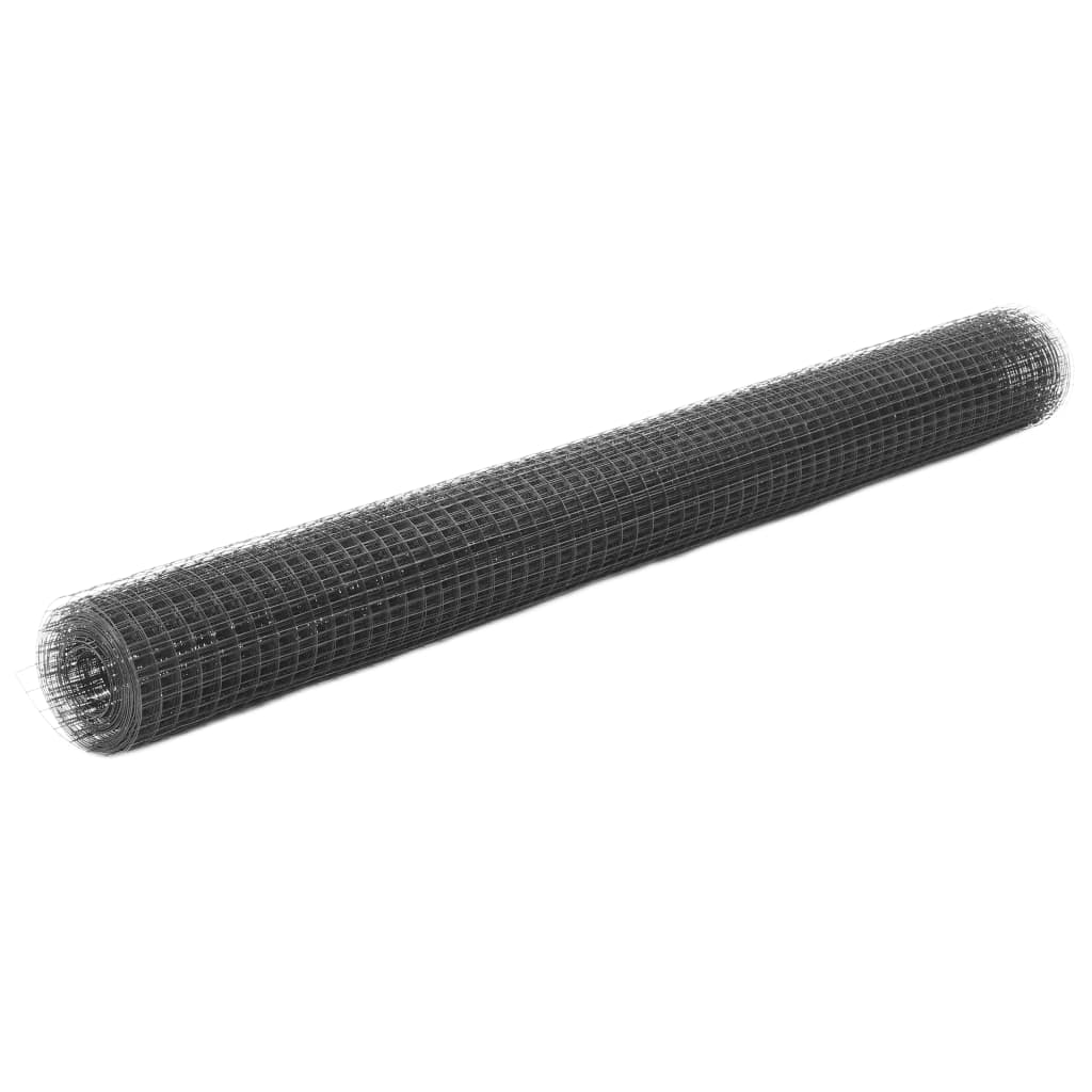 Drahtzaun Stahl Mit Pvc-beschichtung 10x1,5 M Grau Vidaxl