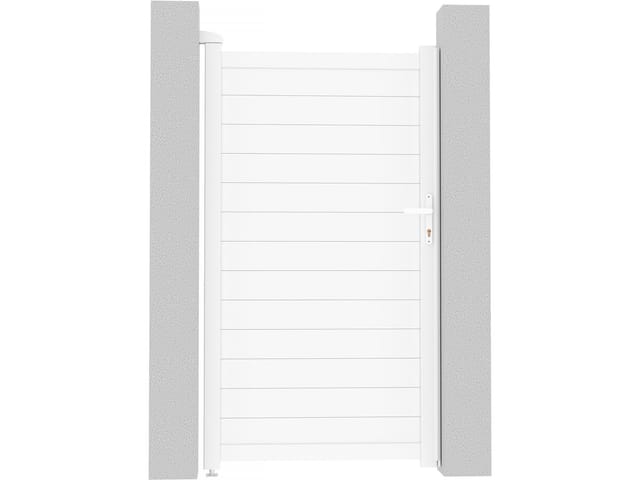 Gartentor Aus Aluminium Eric - 101.2 X 180.9 Cm - Weiß