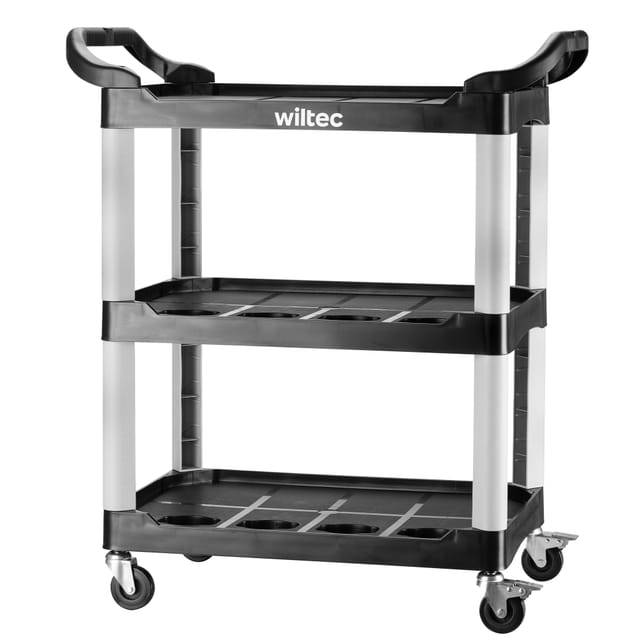 Wiltec 3-ebenen Rollwagen Typ 01 Mit 136 Kg Traglast, Werkstattwagen 74,5 × 42,5 × 67,5 Cm Aus Kunststoff