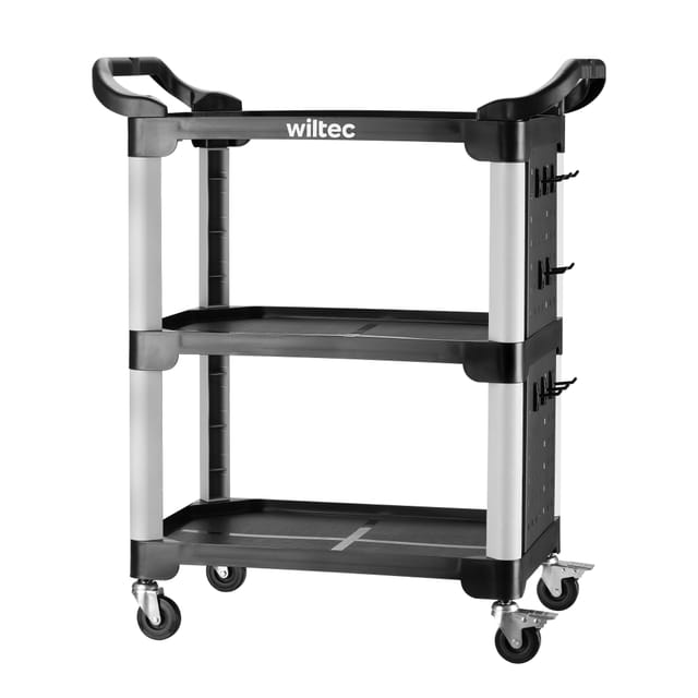 Wiltec 3-ebenen Rollwagen Typ 03 Mit 150 Kg Traglast, Werkstattwagen 87 X 43 X 66 Cm Aus Kunststoff