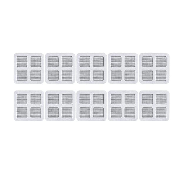 Minkurow 10-teiliges Moskitonetz-reparaturset, Reparaturflicken Für Fenstertüren, Starkes Selbstklebendes Moskitonetz-reparaturband, 10 X 10 Cm (grau)