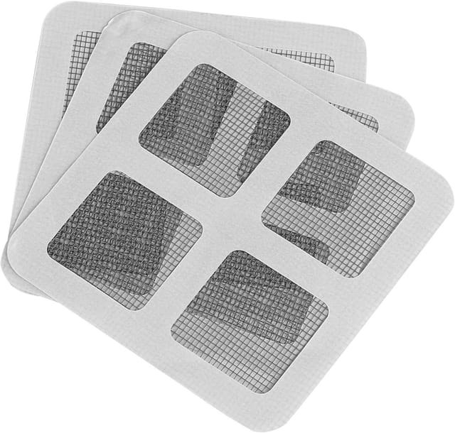 Minkurow 20-teiliges Moskitonetz-reparaturset, Reparaturflicken Für Fenstertüren, Starkes Selbstklebendes Moskitonetz-reparaturband, 10 X 10 Cm (grau)