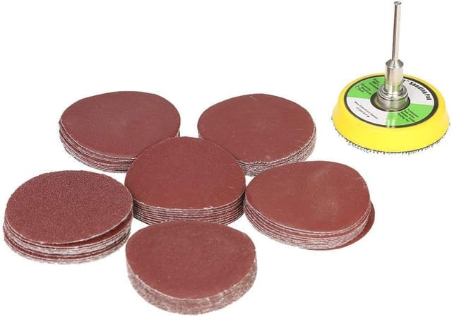 Minkurow 100 Stück 25 Mm Schleifpapier Rundschleifpapier Diy Zubehör Für Schleifmaschinen Schleifmittel 100/180/240/1500/3000
