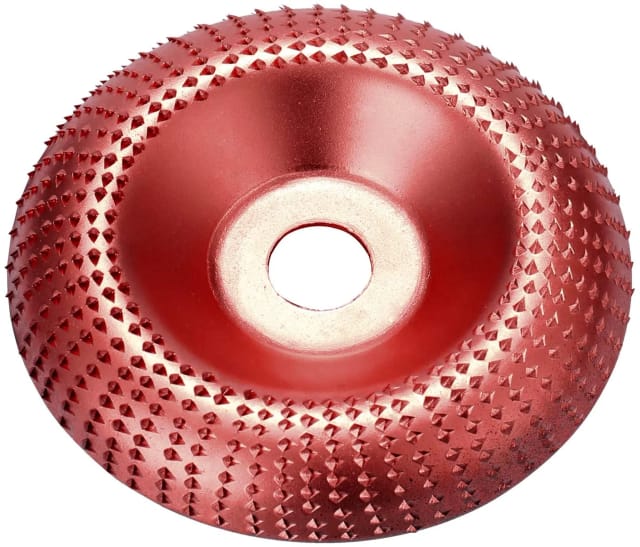 Minkurow Holz-winkelschleifscheibe Carving Rotary Tool Schleifscheibe Für Winkelschleifer Hartmetallbeschichtung Bohrungsformung 16 Mm Bohrung (weinrot)