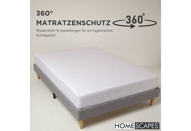 Homescapes Matratzenschoner 90x190 Cm Wasserdicht – Encasing Mit Reißverschluss, Milbendichter Rundum-matratzenschutz, 30 Cm Hoch