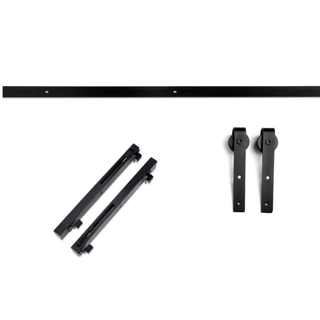 So-tech - Schiebetüren Set Lounge-1 2 M (seitlich Anschraubbar) Soft-close Schwarz