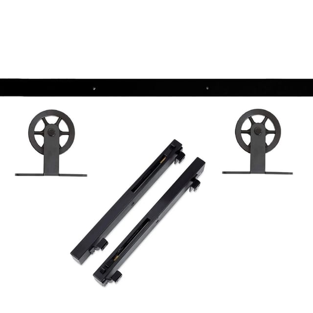 Schiebetüren Set Chamber-2 2 M (von Oben Anschraubbar) Soft-close Schwarz