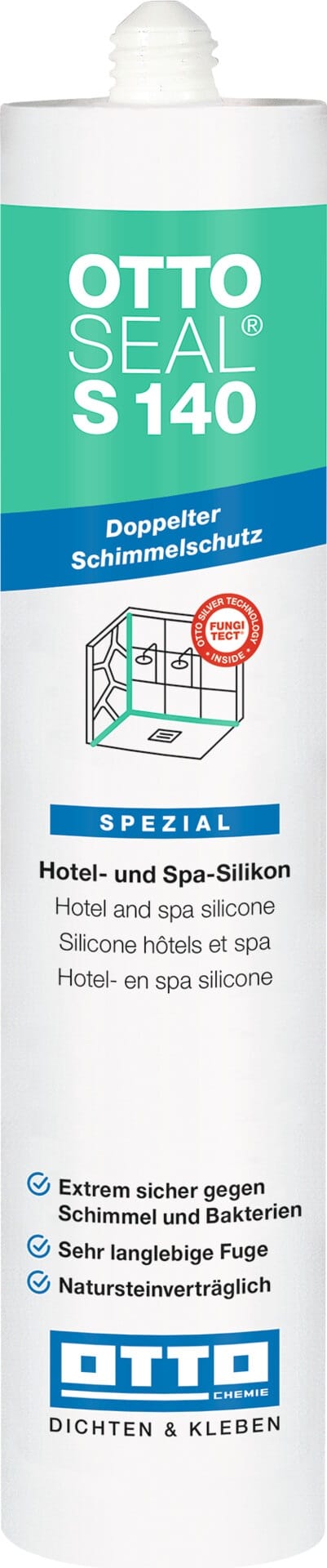 Ottoseal S140 Hotel- Und Spa-silikon 310ml C990 Adriablau