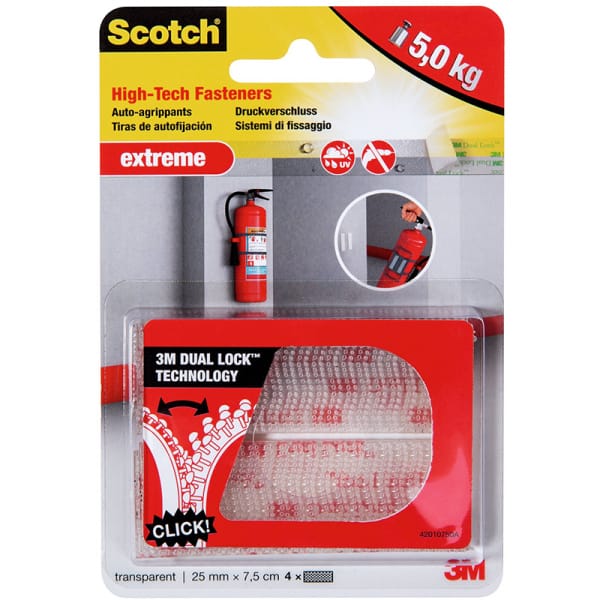 Scotch - Repositionierbar, Selbstschließend, Transparent. 4 Streifen 25mm X7,5cm Rf6730 3m