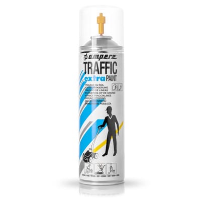 Ampere Traffic Paint Bodenmarkierspray Traffic Extra 500ml Gelb 12 Stk
