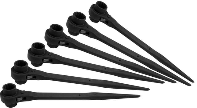 6 Stück Ratsche Gerüstbauratsche Gerüstbauknarre Gerüstratsche Gerüst Ratschenschlüssel 17-19mm