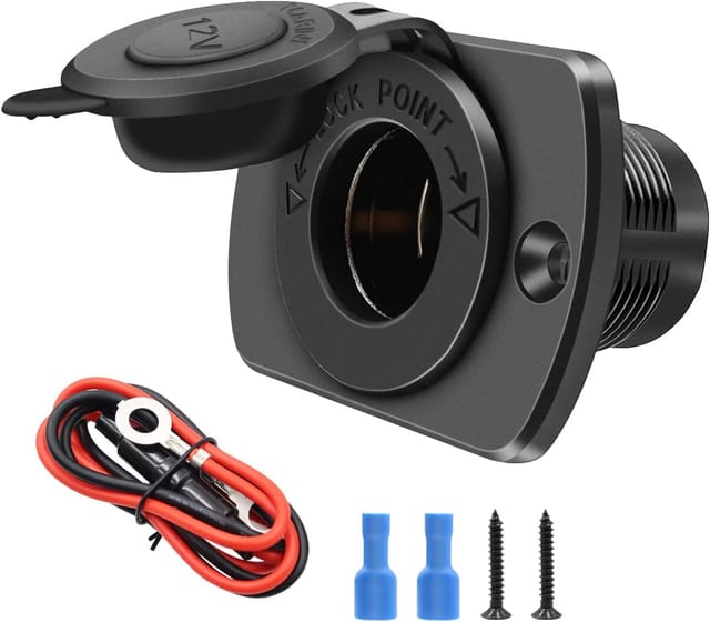 Zigarettenanzünder,wasserdicht Marine Grade 12v-24v Gleichstrom-feuerzeugsteckdose Steckdose,steckdose Zigarettenanzünder,kfz Zigaretten Anzünder Buchse Stecker Für Auto Boot Motorrad Lkw