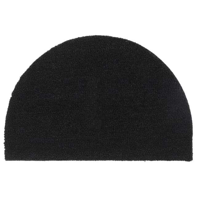 Fußmatte Schwarz Halbrund 40x60 Cm Kokosfaser Getuftet Vidaxl