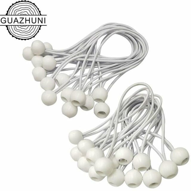 Minkurow Bungee Cord, Bungee Cord, 30 Stück Planenspanner Für Banner, Plane, Pavillon, Zelt, Vorhänge, Verlängerungsgurt, Planenstütze (weiß-150 Mm)