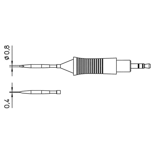 Rt9 Lötspitze Meißelform, Gerade Spitzen-größe 0.8 Mm Inhalt 1 St. - Weller