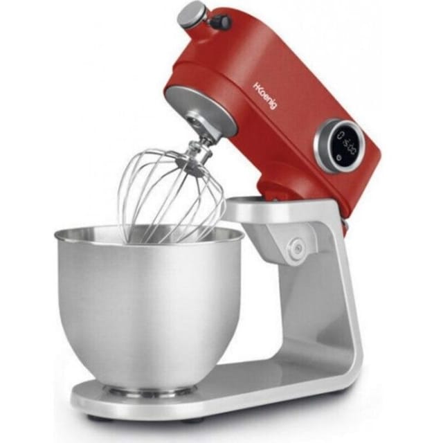 Robot Pâtissier - Hkoenig - Km124 - 5l - 8 Geschwindigkeiten - Mattschwarz Und Silber