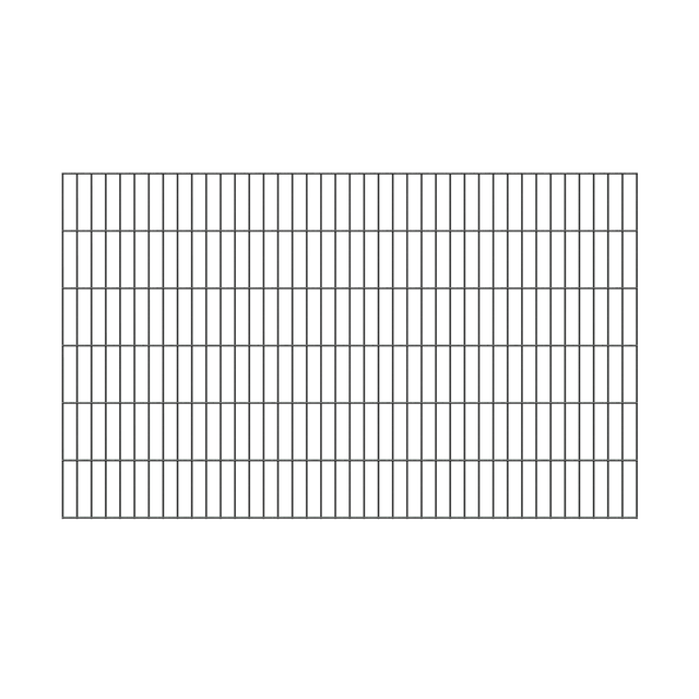 Doppelstab-gittermatte, Verz.anthr, Bxh2000x1200mm, Draht-ø6/5/6, Masche50x200mm - Alberts