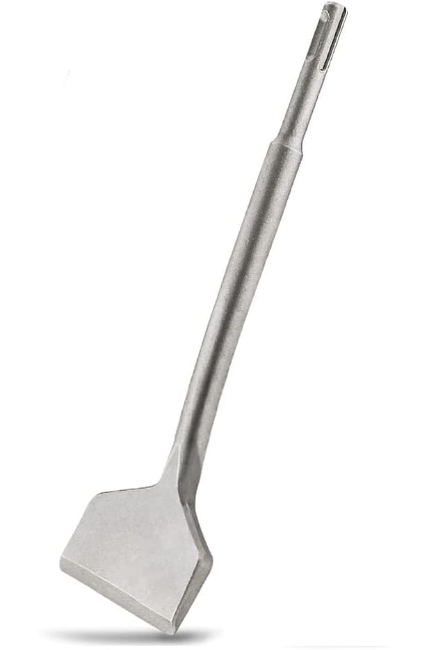 Minkurow Neu Verbesserter Sds Plus Gebogener Meißel, Φ17 Mm X 280 Mm X 75 Mm Fliesenmeißel, Für Fliesenleger, Meißel, Gebogener Fliesenmeißel Für Keramik- Und Bodenfliesen