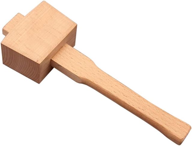 Minkurow Holzhammer Aus Buchenholz Mit Komfortablem Griff, Geneigter Schlagfläche, Holzbearbeitungshammer Für Diy-zimmerei-holzbearbeitungswerkzeug (245 Mm)
