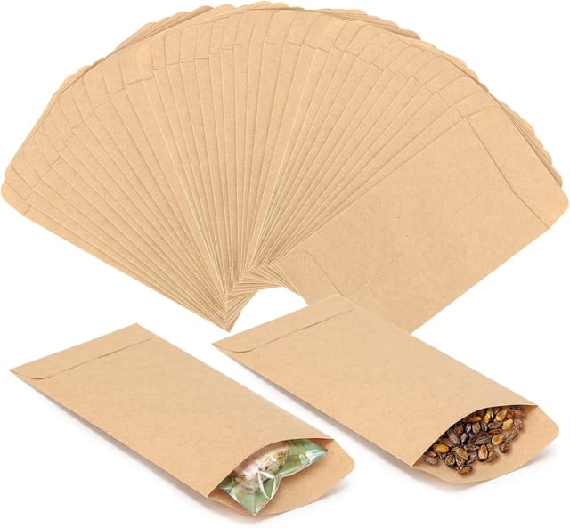 Minkurow 100 Stück Braune Papiertüten Klein - 6 X 10 Cm, Ideal Zum Befüllen Von Freudentränen Und Adventskalendern, Mini-kraftpapiertüten Zum Basteln Für Hochzeiten, Weihnachten